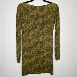 Elegant Olive Green Long Sleeve Dress